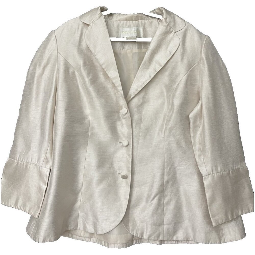 Proverbs Women's White Cream Three Button Blazer … - image 1